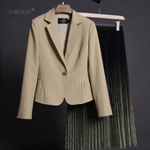 新款 小西装 女短外套修身 艾薇诺伊2024春装 显瘦OL气质一粒扣职业装