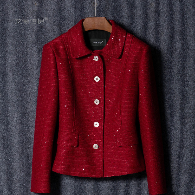 艾薇诺伊法式名媛短外套女2025秋冬新款优雅端庄通勤羊毛混纺上衣,女装/女士精品,西装,淘宝优惠券,粉丝福利购,淘宝优惠卷