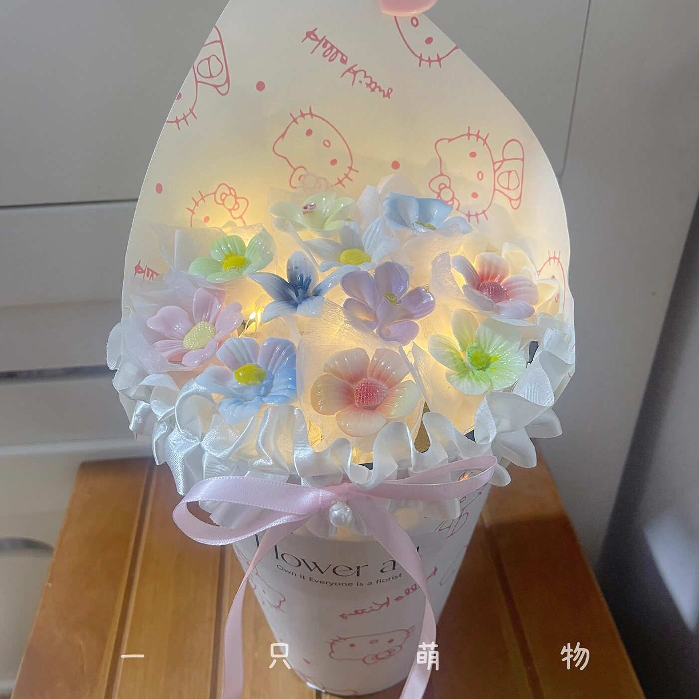 景德镇陶瓷花束手工diy材料包甜筒送朋友闺蜜情人节圣诞生日礼物