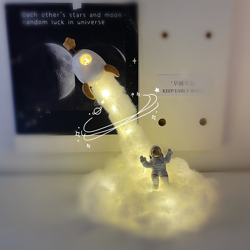 「一个抽屉 」做个东西火箭小夜灯创意diy摆件生日礼物可爱装饰品