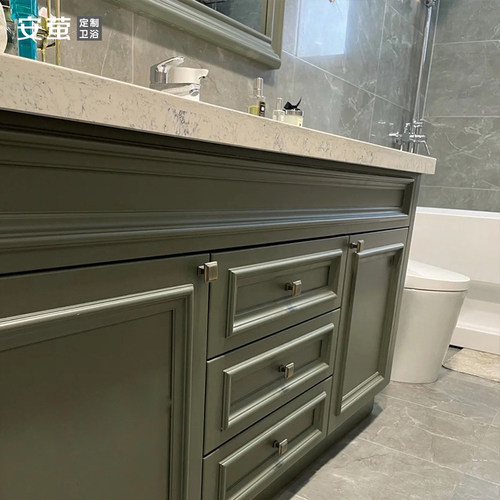 【高端定制】安萤实木浴室柜专家