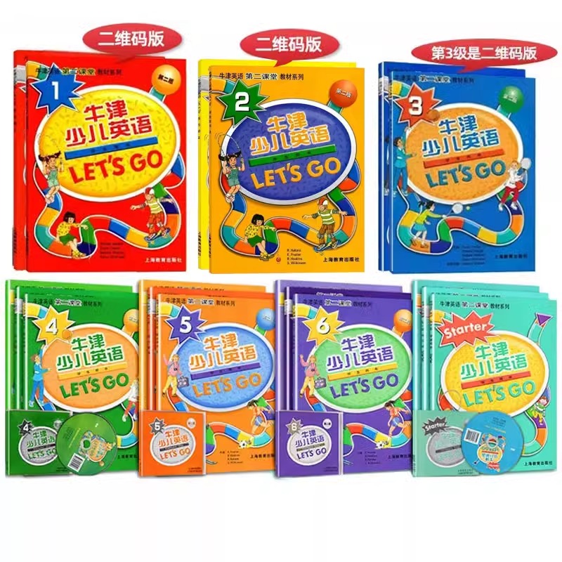 letsgo牛津少儿英语123456级Starter启蒙级第二版适合6-12岁学生用书+练习册牛津英语第二课堂幼少儿英语学习教材可自学