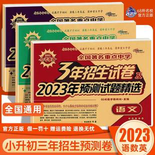 2023版 通用版 小升初模拟卷小学毕业考试卷小考小学升初中试卷专项训练真题卷全套 小学毕业升学试卷语文数学英语三本人教版