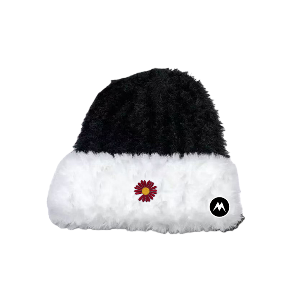 Mrakeai Kyyds MK毛绒帽男女通用拼色显脸小秋冬季加厚保暖针织帽