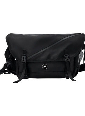 Mrakeai Kyyds MK黑色大容量机能风邮差包单肩斜挎包运动休闲背包