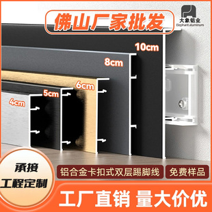 4公分金属地角线橱柜不锈钢踢脚板贴脚线 铝合金踢脚线6cm