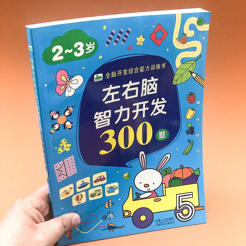 300题2-3岁全脑开发综合能力训练书幼儿早教启蒙益智图书推理判断能力