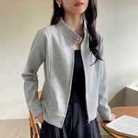 卫衣女立领开衫加厚拉链外套爆款时尚洋气宽松休闲显瘦短款上衣