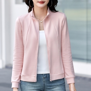 爆款拉链卫衣女开衫外套春秋冬2025新款休闲时尚纯棉立领加厚上衣