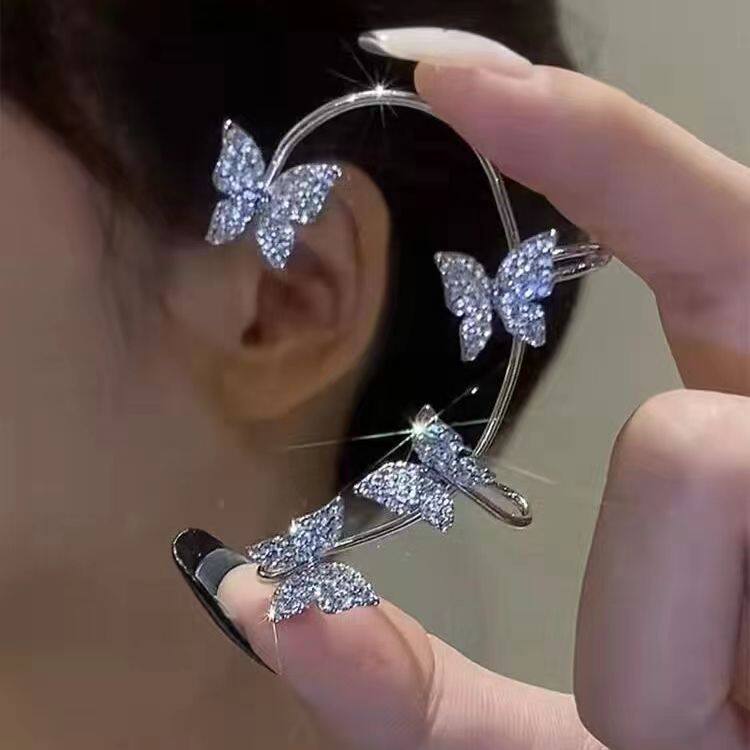 【玉米专享】轻奢高级感蝴蝶耳挂耳骨夹无耳洞气质耳夹女耳饰
