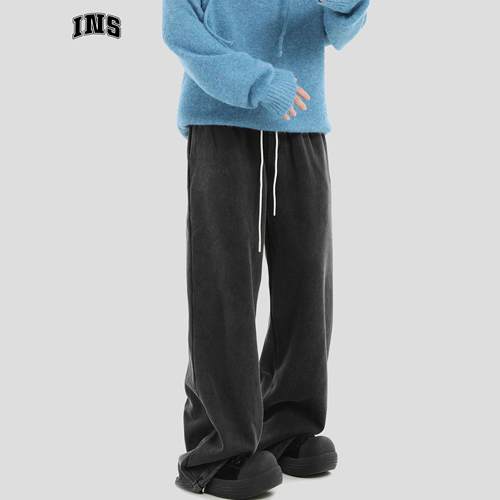 INSstudios复古炒色水洗卫裤