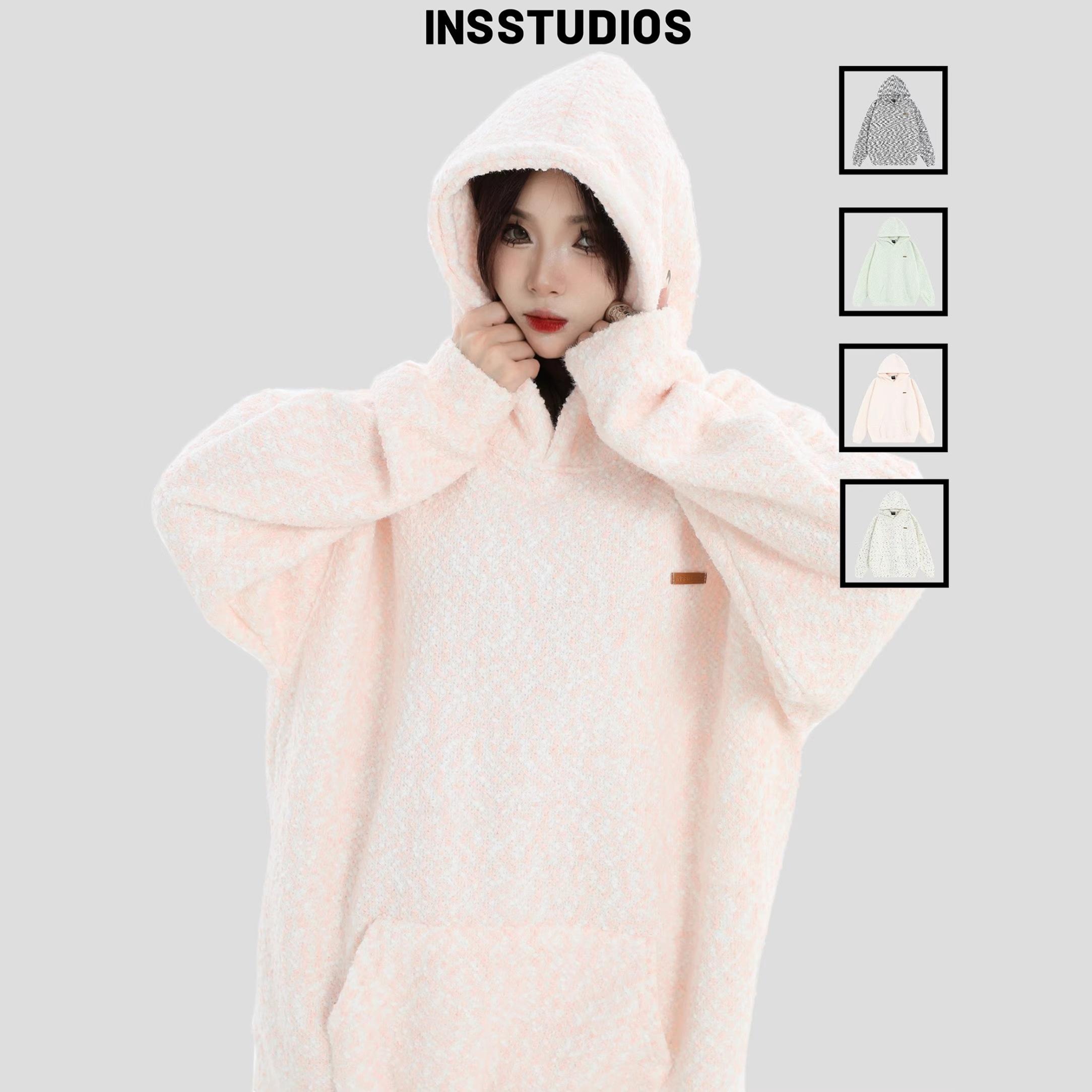 INSstudios糖果彩点肌理卫衣