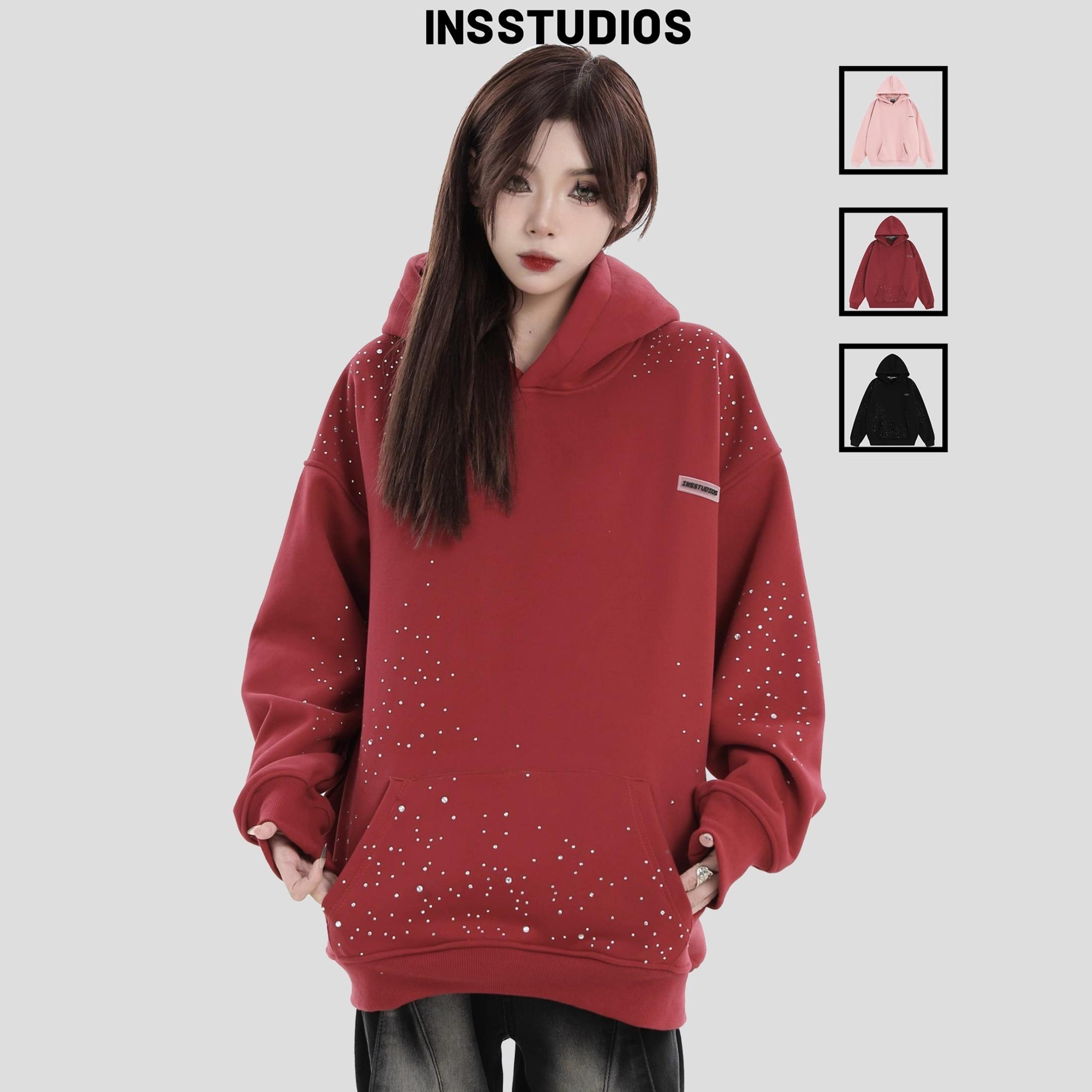 INSstudios重工星空烫钻卫衣