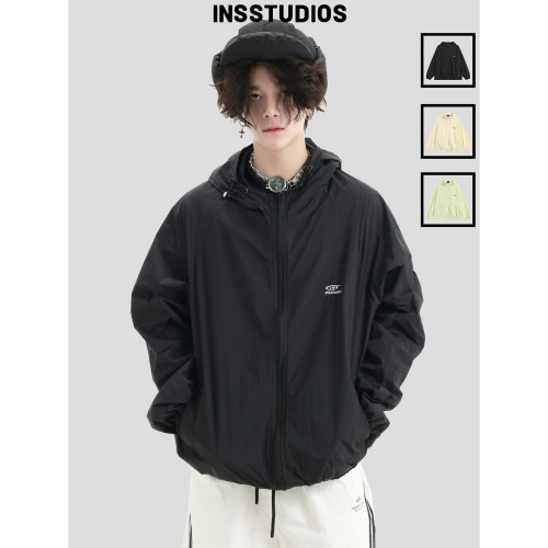 INSstudios小logo连帽防晒衣