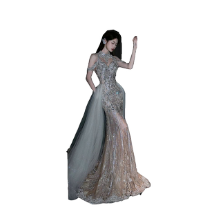【财阀千金】2025新款显瘦修身鱼尾婚纱礼服新娘结婚嫁衣重工拖尾