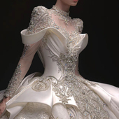 新娘结婚婚纱宫廷长袖 2024新款 重工定制显瘦大拖尾女 宇宙女神