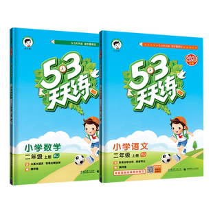 53天天练二年级上册语数人教部编版同步练习册小学2年级上册语文数学书同步试卷测试卷答案解析课堂笔记五三5.3天天练 2本