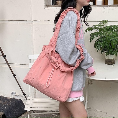 原创帆布包包女2025新款托特包大容量小众学生布袋休闲通勤单肩包