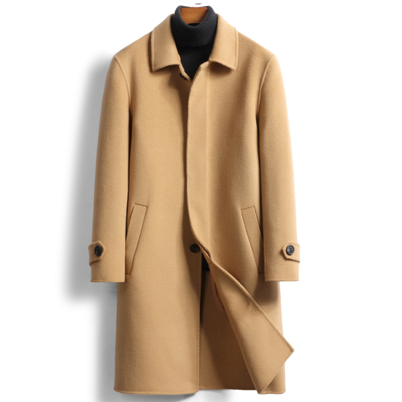 双面羊绒大衣男士纯羊毛风衣外套