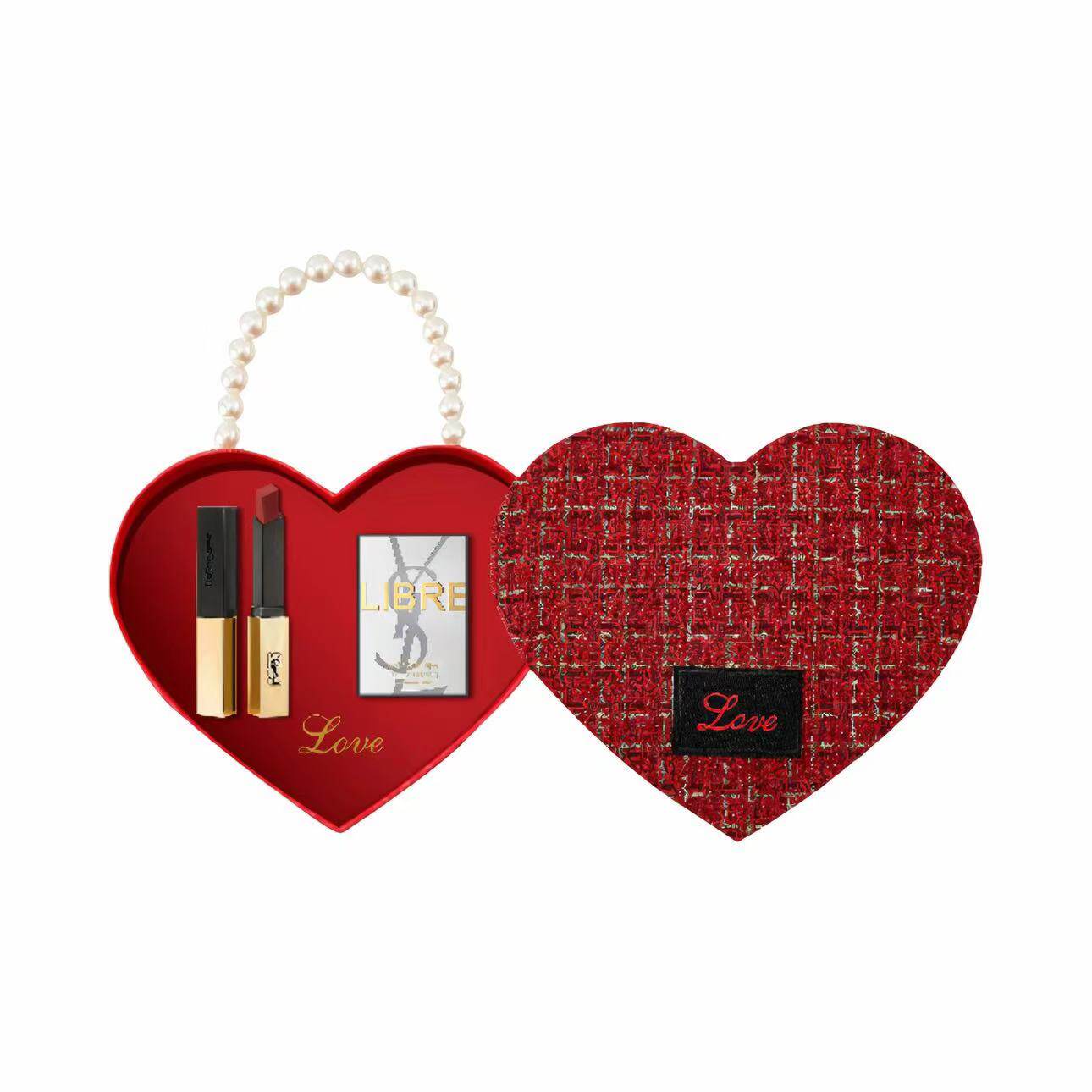 【红爱心丝绒+小金条+试管】小黑条黑金浮雕自由口红唇膏礼盒礼物,彩妆/香水/美妆工具,唇膏/口红,淘宝优惠券,粉丝福利购,淘宝优惠卷