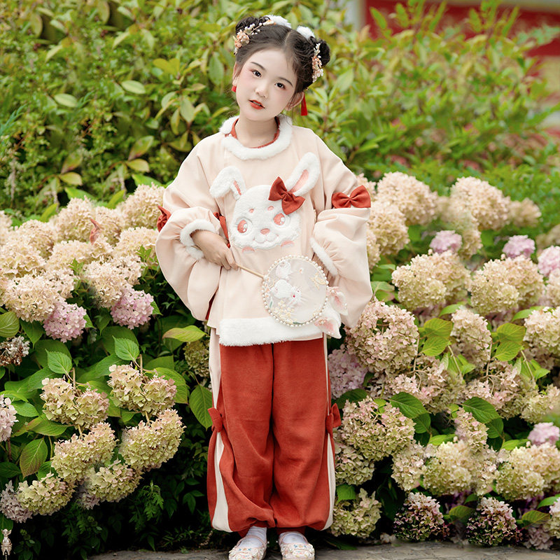 洛竹原创高级国风改良明制日常款超可爱儿童加绒汉服女童2023秋冬,童装/婴儿装/亲子装,唐装,淘宝优惠券,粉丝福利购,淘宝优惠卷