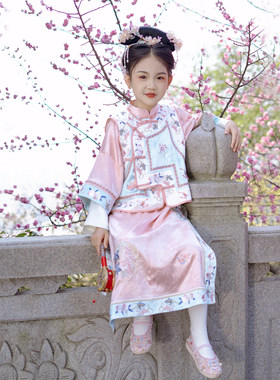 洛竹常规春秋女刺绣汉服格格装