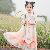 洛竹童话镇儿童汉服女童古风仙气超仙薄款 春夏齐胸襦裙2026新款