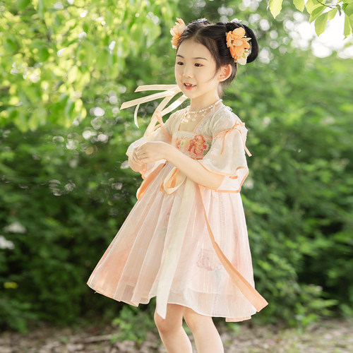 洛竹儿童古风夏季超仙女童汉服