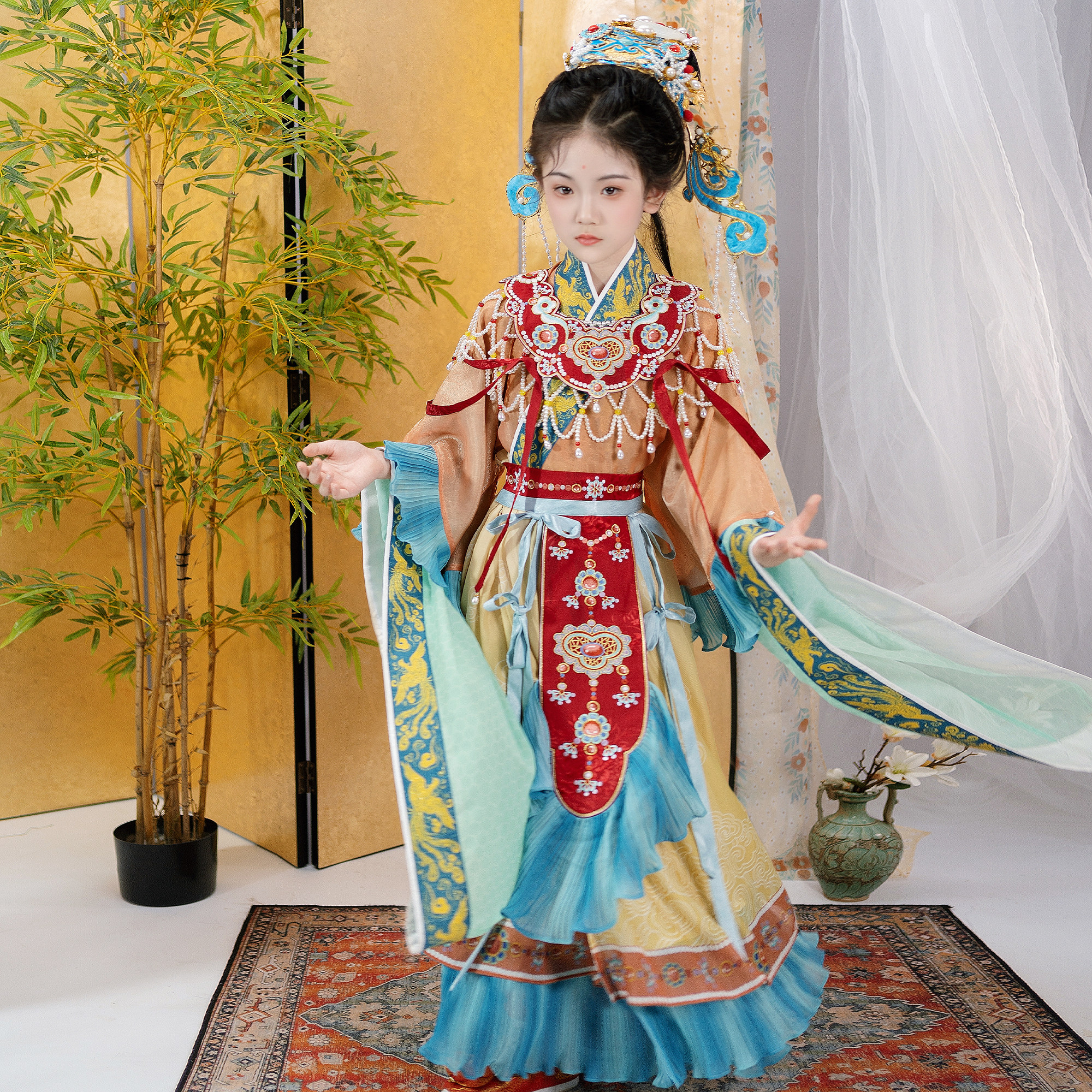 洛竹古装复原超仙气神仙女童汉服图片