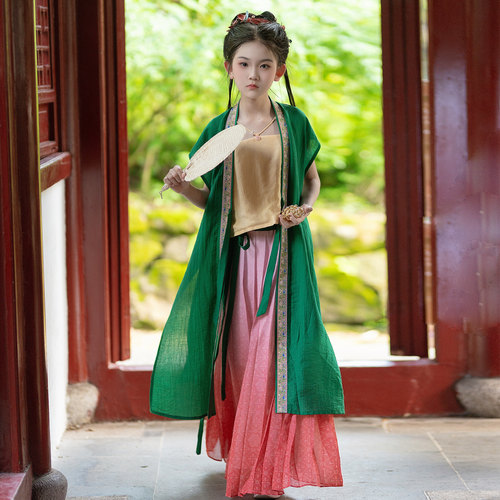 宋制汉服女童日常女款夏季汉服薄