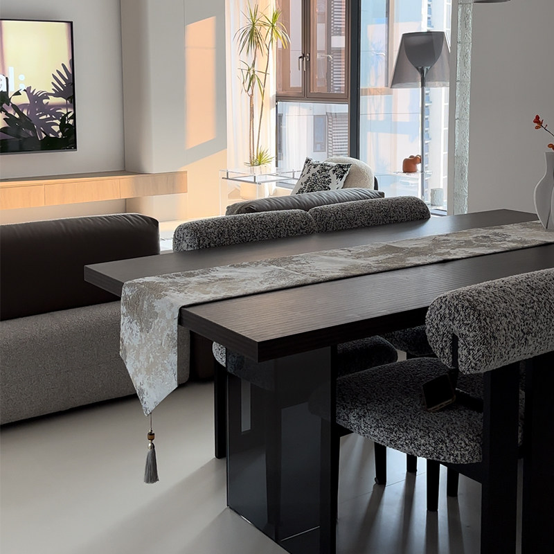 简约现代桌旗高端轻奢现代简约防水定制岩板餐桌茶台布长条盖布,居家布艺,桌旗,淘宝优惠券,粉丝福利购,淘宝优惠卷