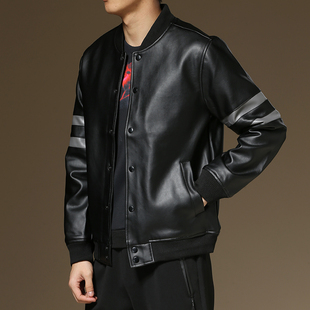 皮衣外套PU皮夹克棒球服男装 男士 只有2XL适合150 春秋季 175斤