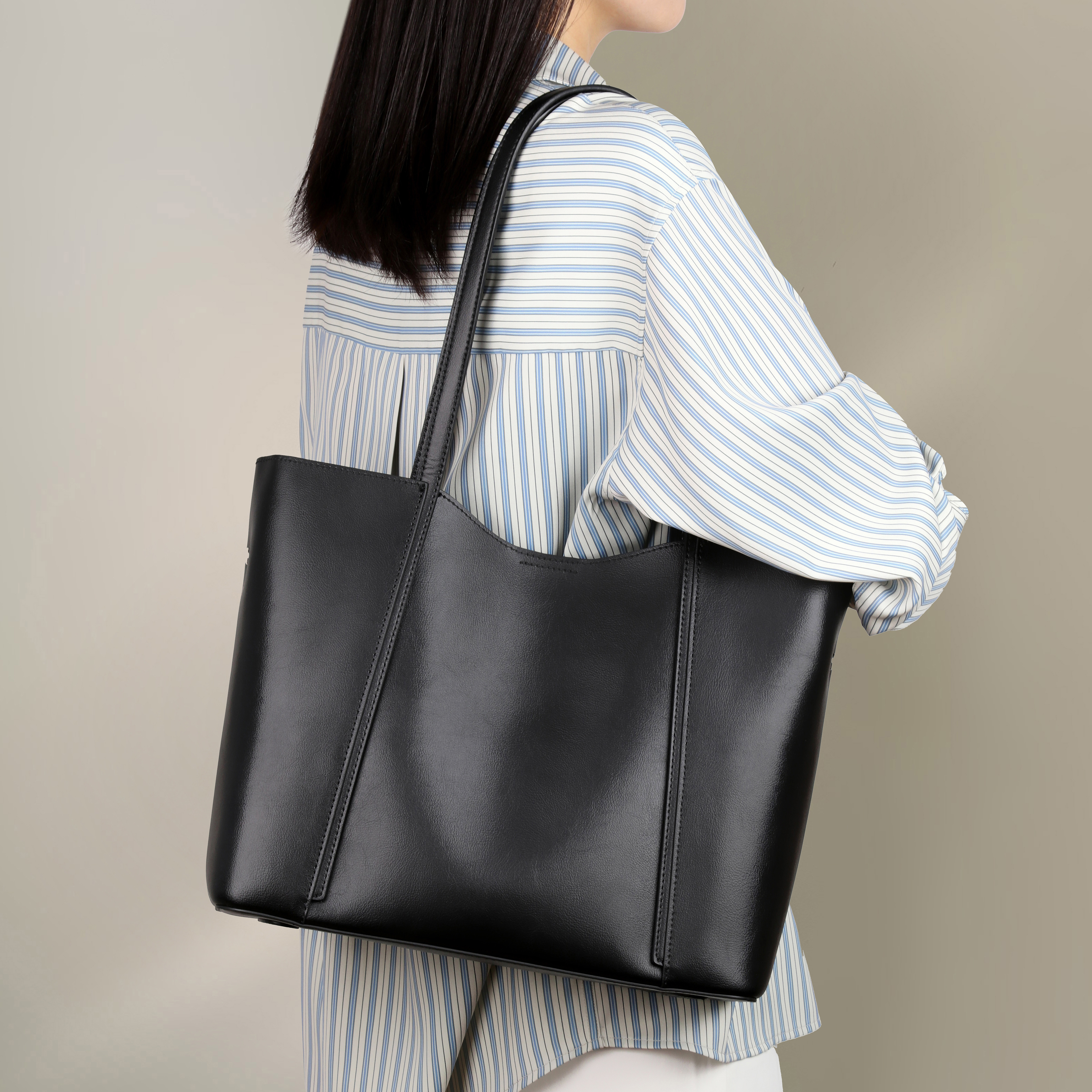 2025新款软牛皮大容量通勤托特包