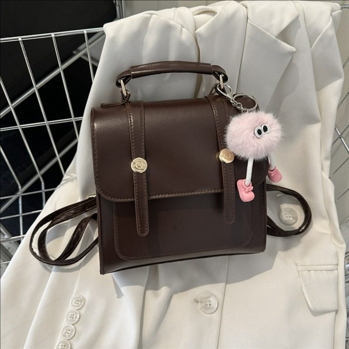 简约双肩背包女学院风包包女包2025新款时尚休闲单肩手提包小背包