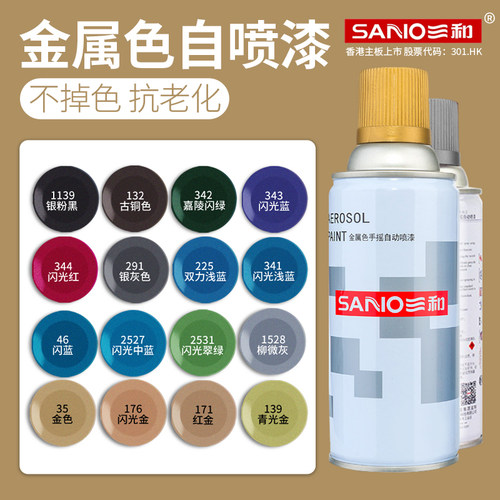 三和喷漆金属色银色轮毂汽车防锈