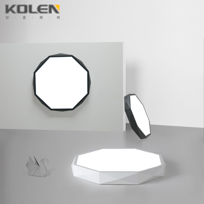 创意个性led吸顶灯卧室简约现代餐厅房间洗手间超薄北欧灯具黑白,家装灯饰光源,客厅吸顶灯,淘宝优惠券,粉丝福利购,淘宝优惠卷