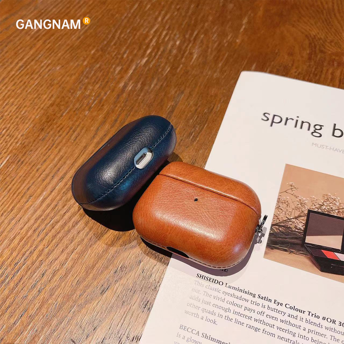 适用于2025新款苹果AirPods Pro 3（第三代）疯马牛皮高端耳机保护套AirPods 1/2/3/4代蓝牙皮质外壳复古商务