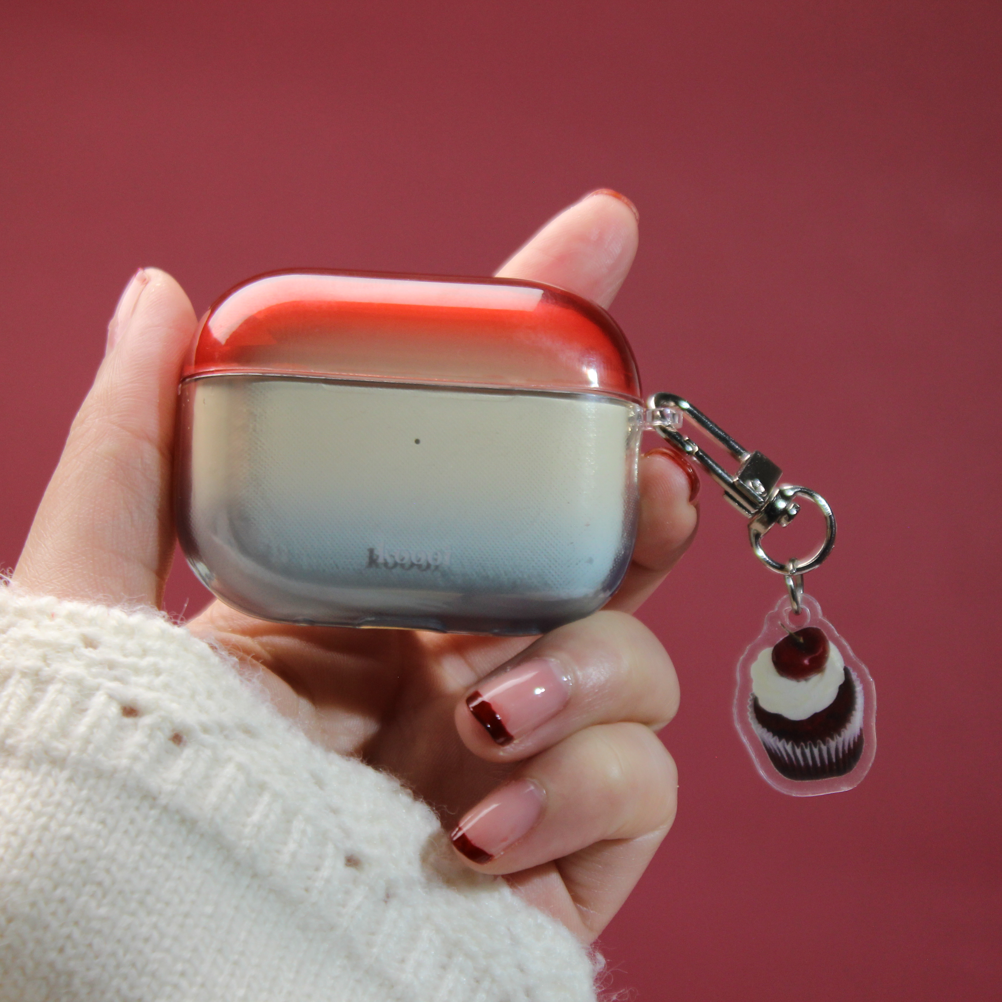 HT-05复古渐变红蓝耳机保护套