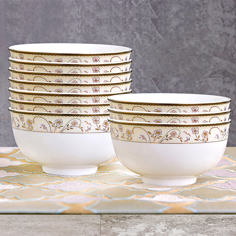 【10个装】5英寸家用喝粥陶碗