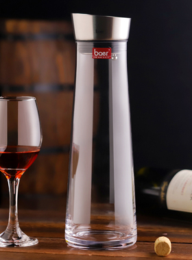 baer水晶醒酒器红酒家用手工玻璃洋酒分酒器葡萄酒带盖酒瓶酒具