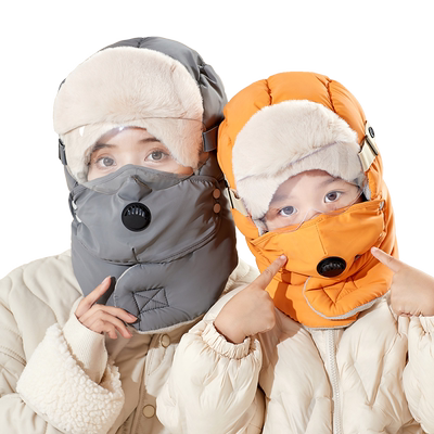 纯色百搭秋冬亲子保暖骑行雷锋帽