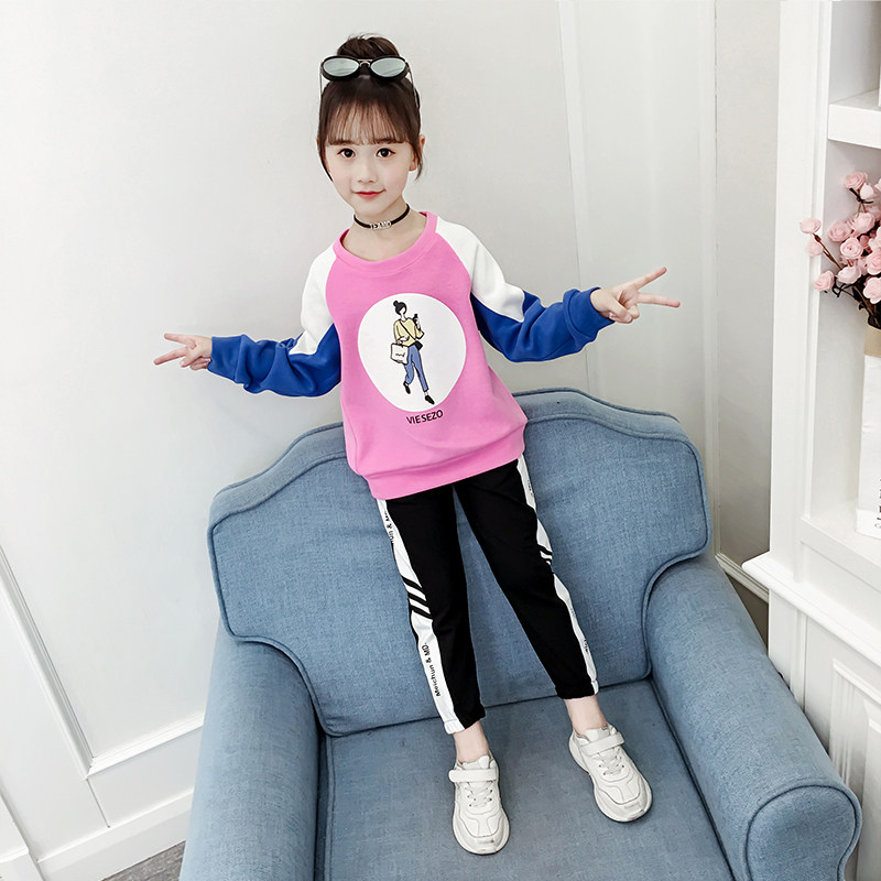 女童卫衣2020新款秋装儿童撞色体恤衫女孩洋气套头打底衫春秋上衣|ruв категории Детская одежда, свитер/свитер - от Buy2taobao.com для оказания профессиональной услуги покупки агента Taobao