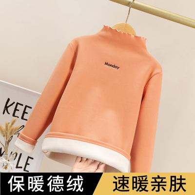 女童长袖打底衫洋气高领