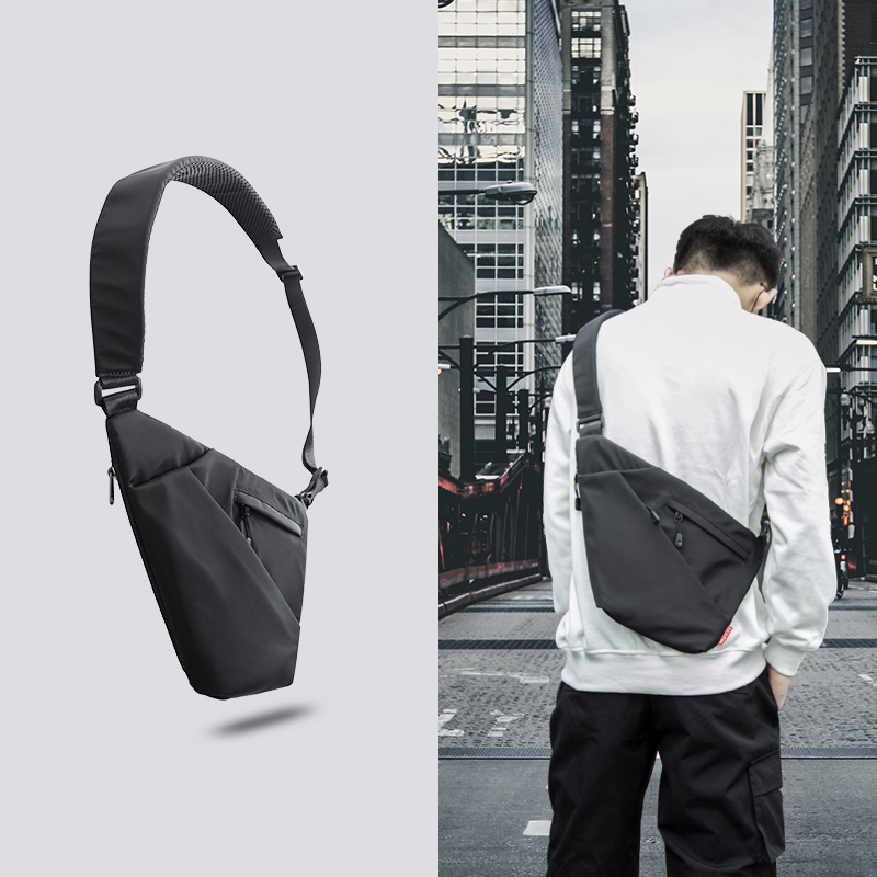 潮流枪包男士胸包单肩潮牌斜挎包贴身防盗多功能小包工装背包男包
