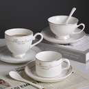 小奢华咖啡杯碟套装 欧式 手绘描金陶瓷咖啡杯奶茶杯酒店餐厅可定制