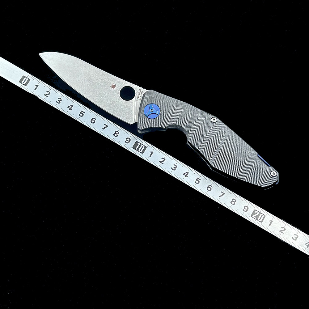 蜘蛛 C235TIP折刀D2刃碳钎+钛合金炳户外野营狩猎口袋EDC工具刀