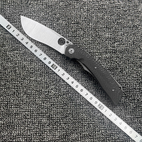 蜘蛛 C239碳纤维柄折刀户外野营狩猎战术防身高硬度口袋EDC工具刀