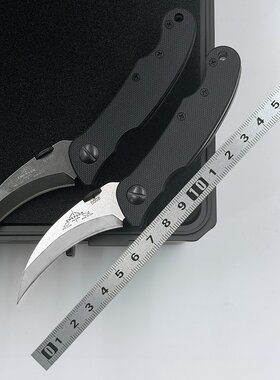 艾默生 Elvia反爪迷你G10柄户外野营狩猎战术防身高硬度EDC工具刀