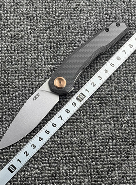 零误差 ZT0545碳纤维柄折刀户外野营狩猎战术防身EDC工具刀