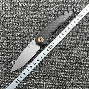 零误差 ZT0545碳纤维柄折刀户外野营狩猎战术防身EDC工具刀